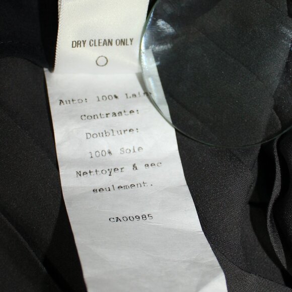 A.L.C. Women Cardigan Ribbed Wool Silk Knit Button Shawl Collar Zip size Small - Picture 8 of 9